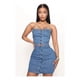 thumbnail image 1 of Conjunto Fashion Nova Darian Denim Skirt Set Medium Wash, 1 of 3