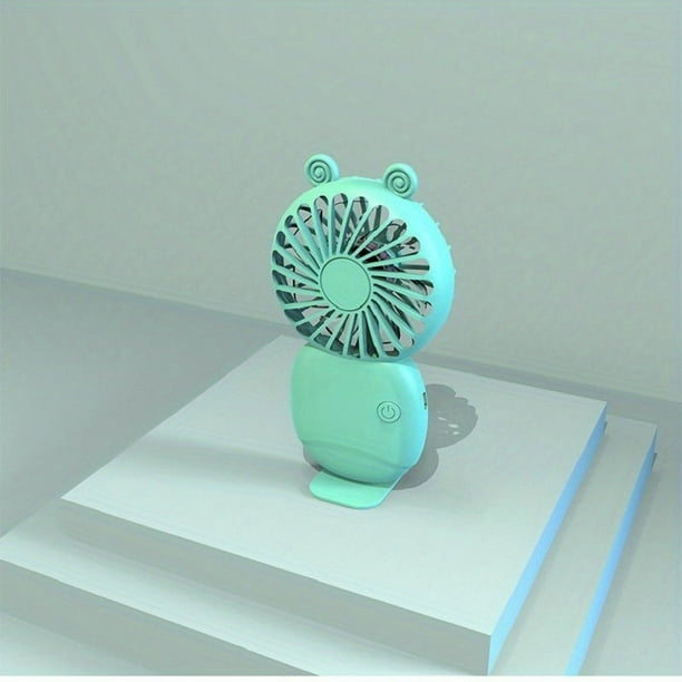 1pc Portable USB Chargeable Mini Fan, Handheld Fans With Base For Desktop, Outdoor Hand Hold Fan With Phone Holder