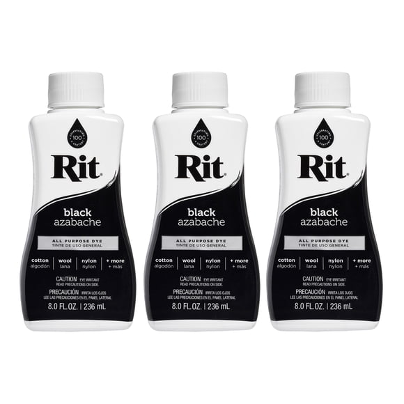 Liquid Dye Rit, multiusos, negro, paquete de 3