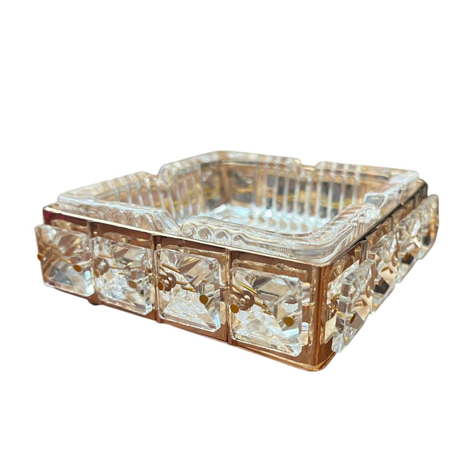 Oem - Cenicero De Vidrio Cristal Elegante Decorativo Cuadrado