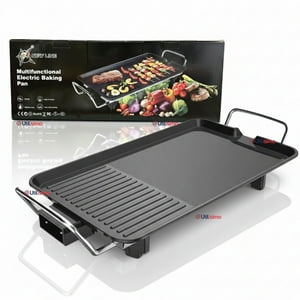 Line - Plancha Parrillerra Eléctrica Extragrande Antiadherente Churrasquera 1500W De Potencia