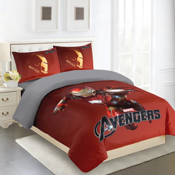 Hulk Iron Man Quilt Cover For children and adults,Anime Avengers Iron Man Bedding Set,Cartoon s Duvet Cover Bed Sheets