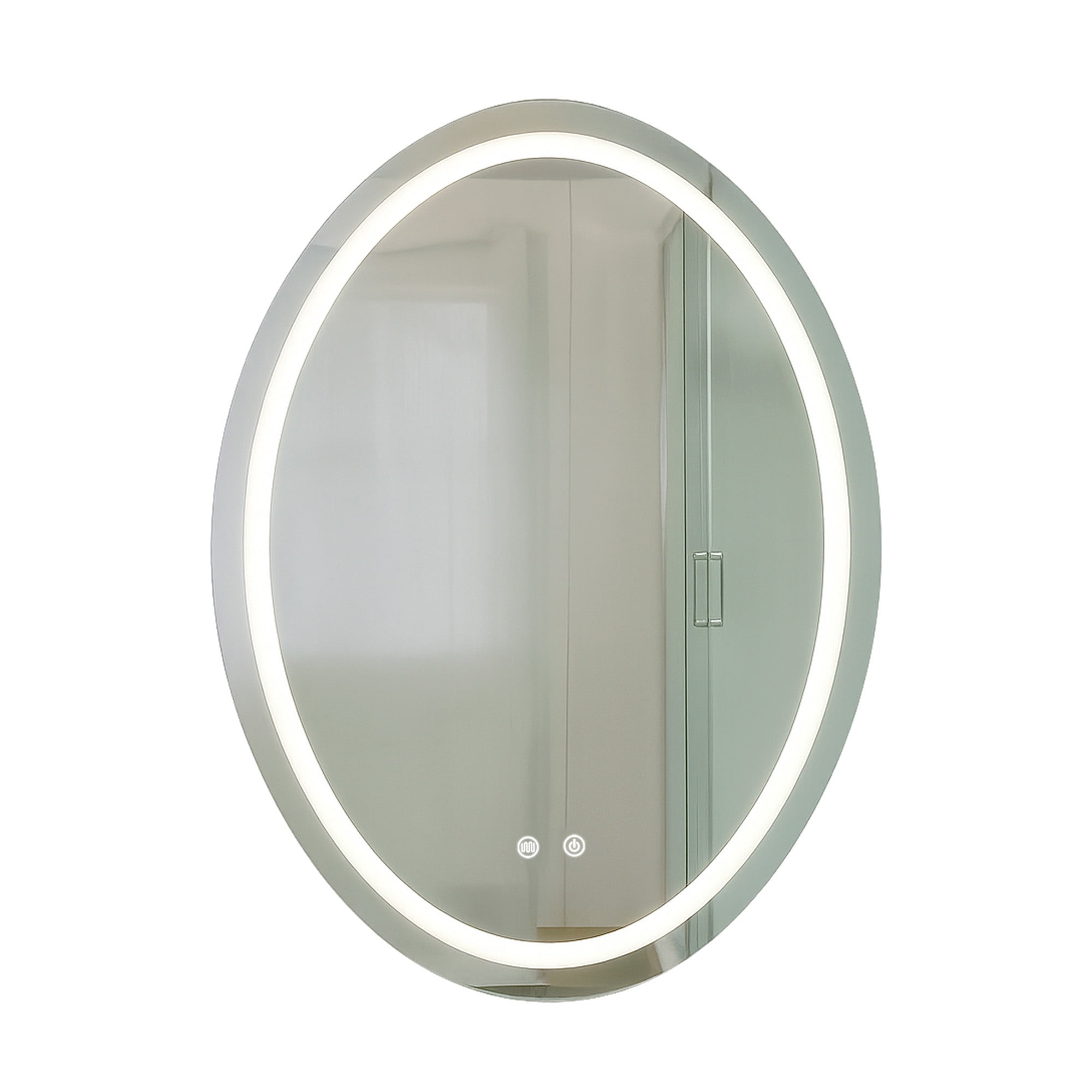 Joytek - Espejo Ovalado Touch Con Luz Led 3 Colores 60 X 80 Cm