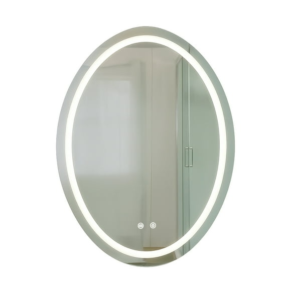 Espejo Ovalado Touch con Luz Led 3 colores 60 x 80 cm