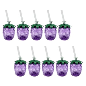 Bothyi - 10 Tazas De Uva Para Agua, Leche, Hielo, Café, Bonitas, Resistentes Al Frío, 500 Ml, Fáciles De Usar, Moradas