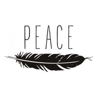 Rienda Libre Graphics - Decomural Peace Feather Ws-44125