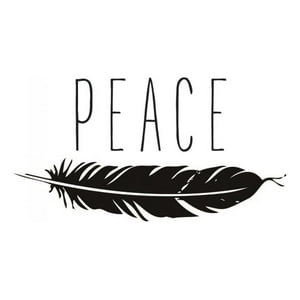 Rienda Libre Graphics - Decomural Peace Feather Ws-44125