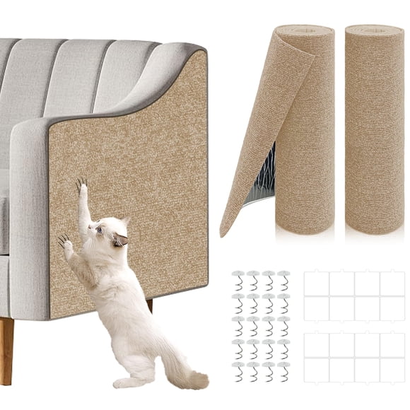 Alfombrilla para Rascar Gatos Giomre 200x40 cm Recortable y Autoadhesiva