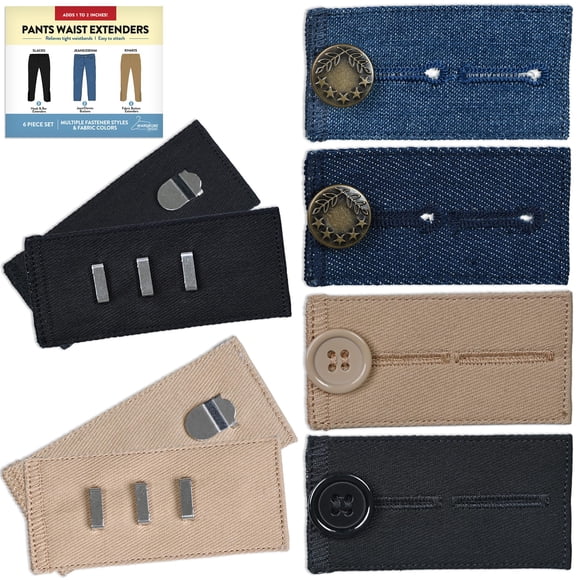 Set De Extensores De Cintura Para Pantalones 6 Piezas Para Hombre Y Mujer De
