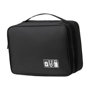 Bothyi - Power Bank Case Holder Bolsa De Almacenamiento De Auriculares Portátil Para Oficina, Viaje, Hogar, Negro