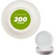 thumbnail image 1 of Plato de papel Concession Essentials de 9 pulgadas, blanco sin estucar (200 unidades), 1 of 7