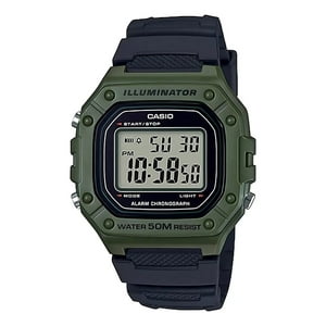 Reloj Casio W-218H-3Av – Verde Militar, Resistente Y Cómodo