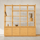 thumbnail image 1 of Biblioteca "Arrayán" Estantería Abierta de Madera con Postes - Natural - 180x35x200 cm, 1 of 3
