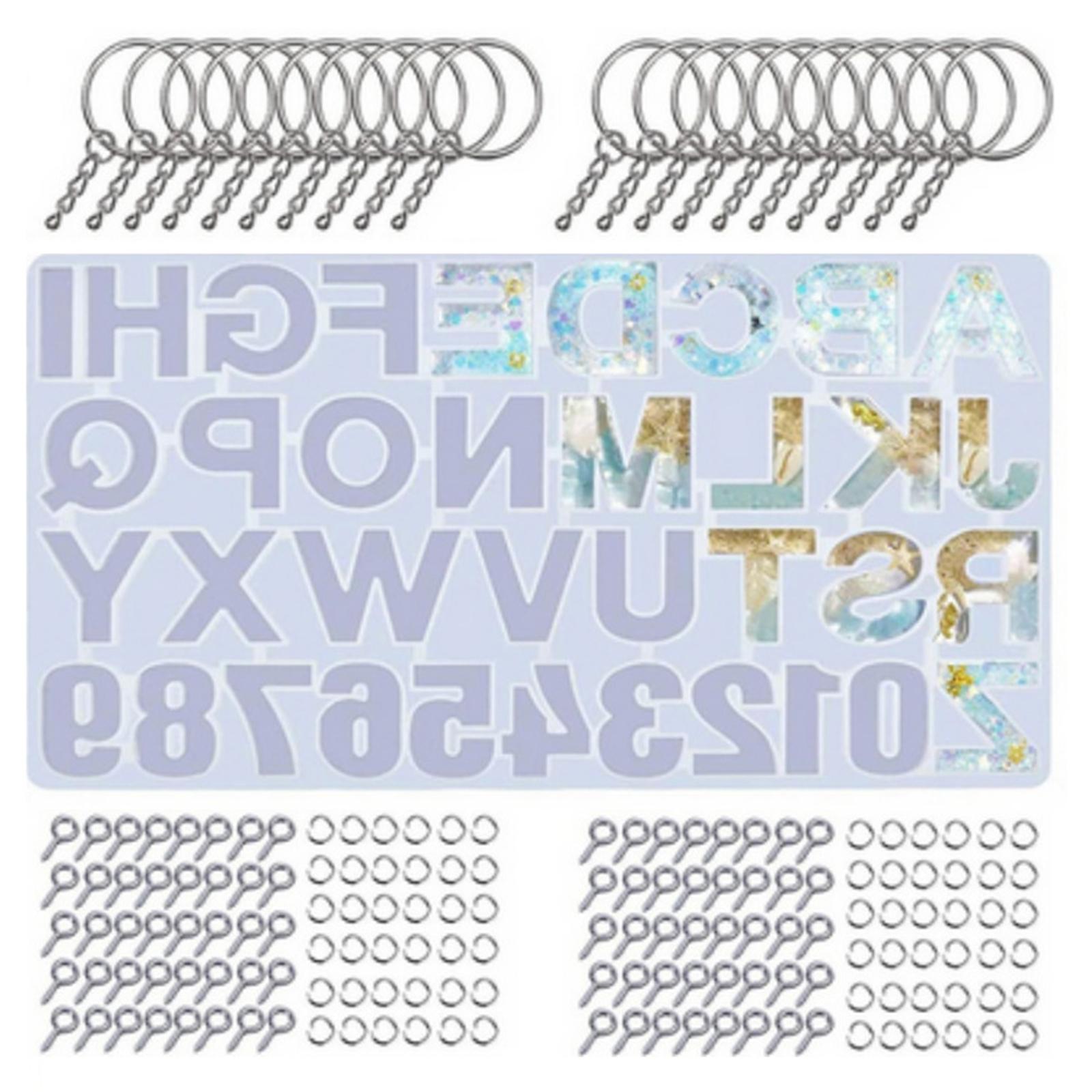 Magideal - Llavero Del Alfabeto, Fundición De Resina, Número De Letra, Troquel Epoxi, Bricolaje, Fácil Limpieza, Fabricación Portátil, Llavero, Fabricación De , 173