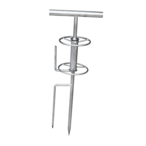 Ioensy - Pincho Guía Para Manguera De Jardín, Soporte Resistente Para Manguera De Agua, Carrete De Manguera Exterior, Plato Giratorio De Metal