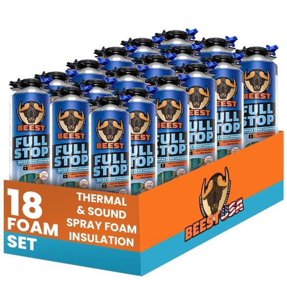 Kit de espuma en aerosol ignífuga BEEST FullStop, 18 latas de 26.8 oz