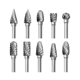thumbnail image 1 of "Set 10 Fresas Rotativas Belug Para Metal, Taladro Y Dremel, Lima plata ", 1 of 5
