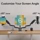 thumbnail image 4 of Soporte triple para monitor MOUNT PRO para 3 pantallas de hasta 32 pulgadas, 4 of 8