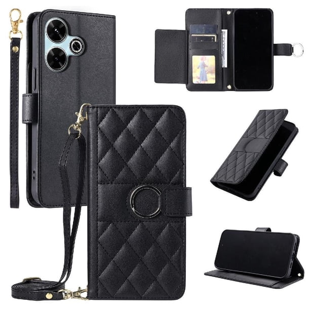Funda tipo billetera FOXDOCK para Xiaomi Redmi 13 4G – Tapa abatible con correa para mujer