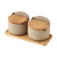 Bothyi - Condimento, Caja De Condimentos, Azucarero De Porcelana Para Café, Especias, Barra De Café, 2 Piezas