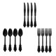 thumbnail image 3 of Cubiertos Desechables Tenedores De Plástico Cucharas Cuchillos Decoración Para Fiestas Cubiertos Negro, 3 of 5