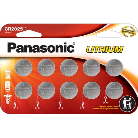 Pilas Tipo Moneda Panasonic Cr2025 De 3,0 V, 10 Unidades
