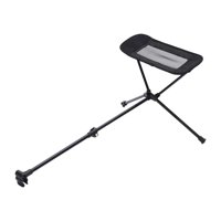 Ioensy - Reposapiés Plegable Para Silla De Camping, De Aleación De Aluminio, Retráctil, 45-74 Cm, Color Negro