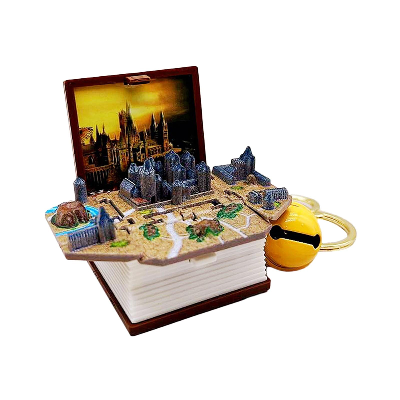 Magideal - Llavero De Libro De Castillo, Llaveros De Figuras, Llaveros De Libro, Juguetes De Mano Para Niños, Estudiantes, Regalo De Cumpleaños, Relleno De Bolsa , Castillo Marrón