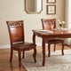 thumbnail image 2 of Pack x2 Sillas de Comedor Caoba con Tallado y Ecocuero en el Asiento, 2 of 3