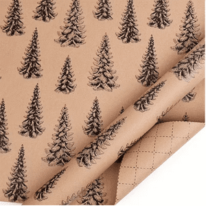 Wakeshome - 10 Papel De Regalo Para Navidad Pliego 50X70Cm Kraft Marrón