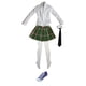 thumbnail image 2 of 1/6 Estudiante Uniforme Camisa Falda Zapatos De Lona Para Mujer De 12 "verde + Morado, 2 of 3