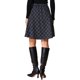 thumbnail image 3 of Falda corta de línea A con cintura elástica y diseño clásico de tartán vintage para mujeres, para otoño e invierno, azul marino M, 3 of 6