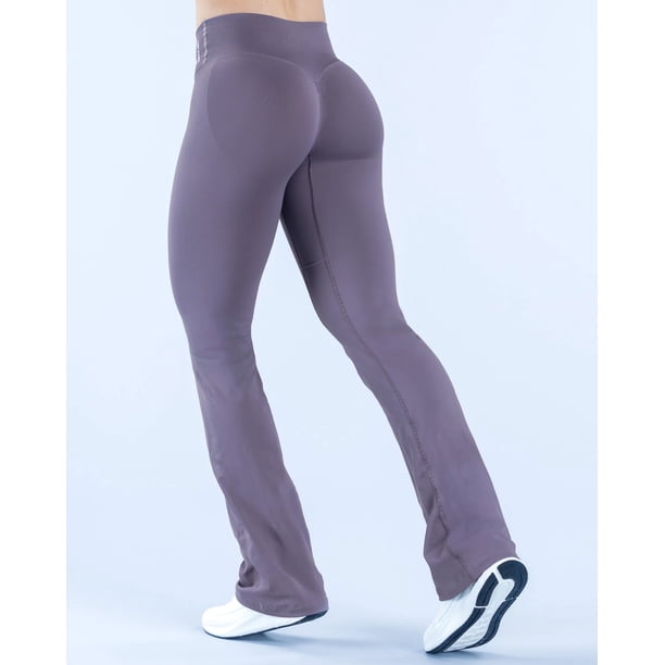 Calza Flare Acampanada Para Mujer Tiro Alto Gym