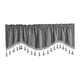 thumbnail image 5 of Cortina de ventana de bolsillo para barra, cortinas de ventana pequeña, cenefa, tratamientos de ventana pequeña transpirable, cortinas de nivel corto Gris oscuro, 5 of 5