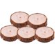 thumbnail image 2 of 5pcs Sin Pintar Rodajas De Madera Natural Chips De Disco De Registro Redondo Para Bricolaje Artesanal 3-4cm, 2 of 5
