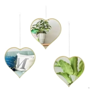 Genérico - Set 3 Espejo Decorativo Pared Colgante Corazón Adorno Jhn