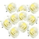 thumbnail image 5 of Cabeza de flor artificial rosa decoración de la boda diy accesorio artesanal leche blanco, 5 of 5
