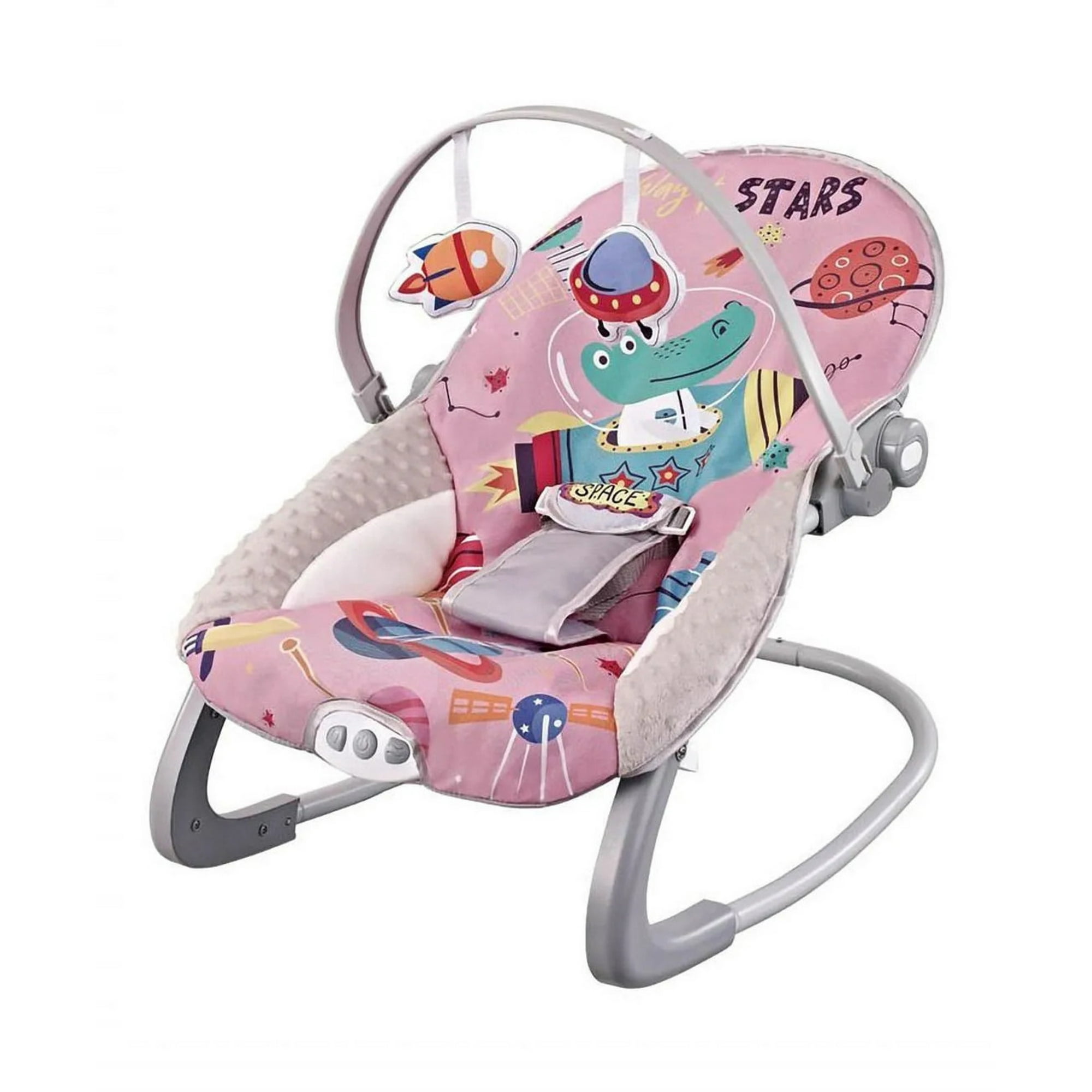 Bbqool - Silla Nido Bouncer Dino Pink
