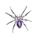 thumbnail image 1 of Broche De Araña De Plata Animal Bug Clip Aleación Vintage Esmalte Pin Regalo Púrpura, 1 of 3