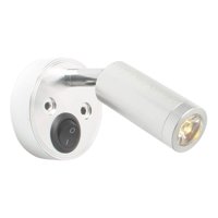 Ioensy - Lámpara De Pared Para Barco Rv, Accesorio De Foco Giratorio De 3W Para Yate, Hogar, Caravana, Plata