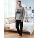 thumbnail image 1 of Pijama Hombre Algodón Estampado Retro Music gris S, 1 of 8