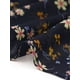 thumbnail image 5 of Vestido Floral de Mujer INSPIRE CHIC con Mangas Volantes Cuello en V Fruncido con Volantes Vestidos Casuales Azul Oscuro Amarillo S, 5 of 6