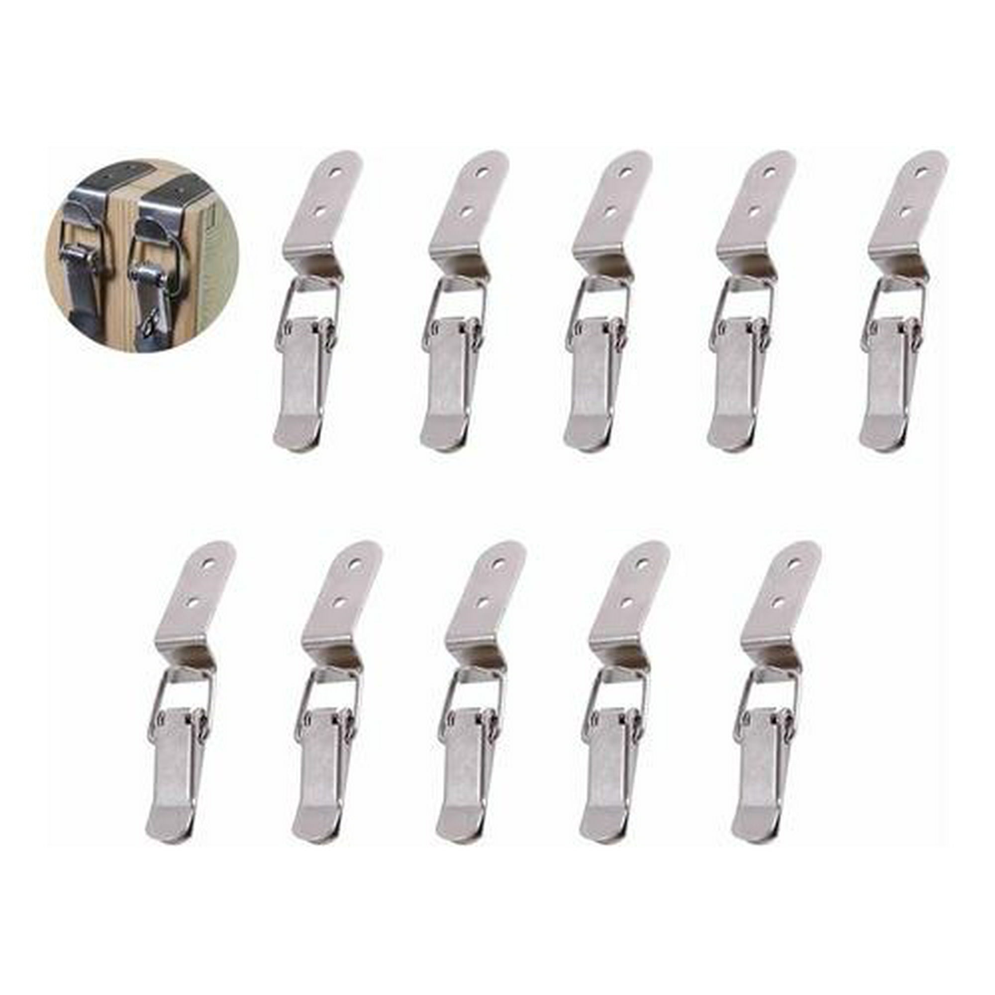 Genérico - Pack 10 Cierre Clamp Tirador Rápido Mecanismo Resorte Mueble