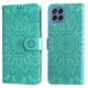 thumbnail image 2 of Funda tipo cartera FOXDOCK para Samsung Galaxy M33 5G , diseño girasol en relieve, cuero PU, cierre magnético, soporte y tarjetero, 2 of 5
