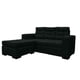 thumbnail image 2 of Sofá Seccional Antu 3 Cuerpos Felpa Negro, 2 of 5