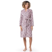 Bata De Forro Polar Fruit Of The Loom Con Diseño De Copos De Nieve Para Mujer Talla 3X