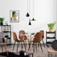 thumbnail image 4 of Pack de 4 Sillas de Comedor Vintage PU Terciopelo Café, 4 of 6