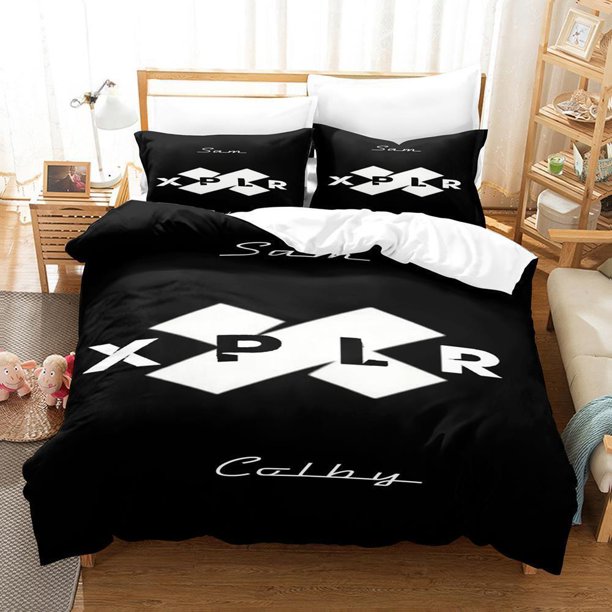 v2655 Bed Sheets New XPLR Bedding Set Single Twin Full Queen King Size Bed Set Teenager Bedroom Duvet cover sets XPLR three-piece set 3-Piece Bedding Set (1 Duvet Cover + 2 Pillow Shams) Bed Sheets ju
