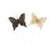 thumbnail image 1 of Set de 12 mariposas monarca de plumas con brillo, envergadura de 10 cm, 1 of 2
