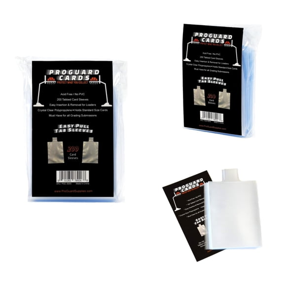 Fundas para cartas ProGuard Cards con pestaña, 2 paquetes para top loaders, 200 unidades